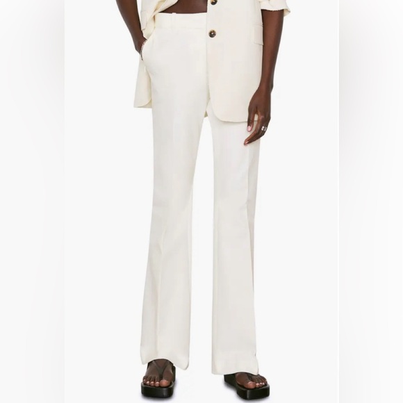 Frame Le High Flare Stretch Cotton Trouser Pants, Size 10 - Picture 3 of 13